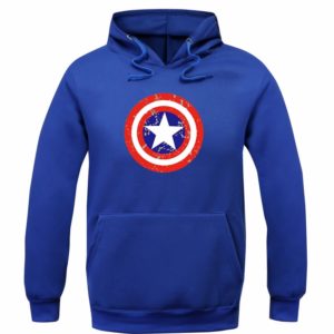 captain america shield hoodie blue