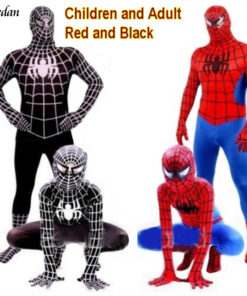 Black and Red Suit Spiderman Costume for Kids and Adults