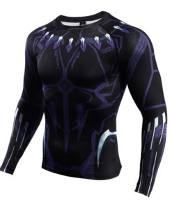 Black Panther Men 3D Compression Cosplay Shirt