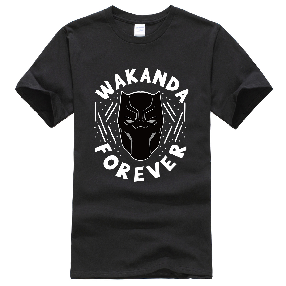Wakanda Forever Black Panther Harajuku Hip Hop Men T-shirts