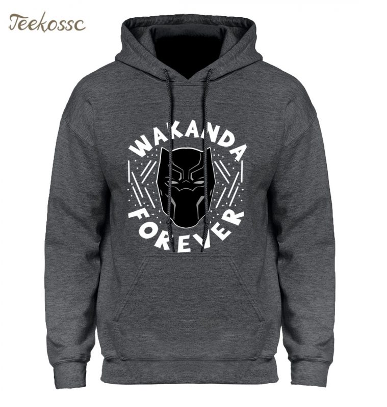 Wakanda Forever Black Panther Men Hoodies Harajuku Sweatshirt
